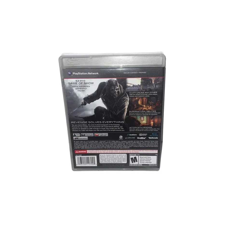 PlayStation‎ 3 PS3 (Sony PlayStation 3) Dishonered Game Complete w/ Manual